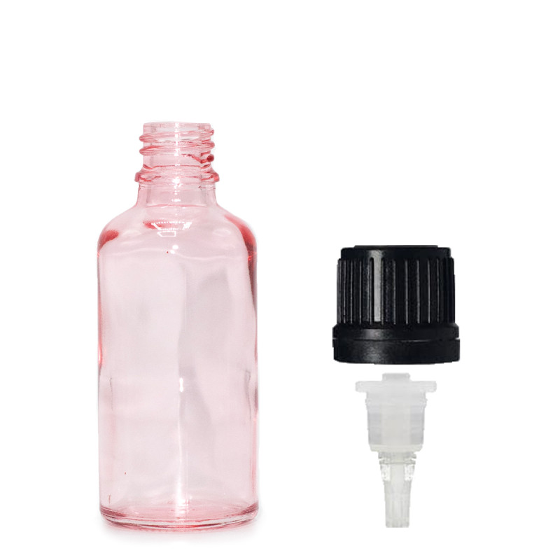 330x 30ml Ružová Sklenená Fľaška s Kvapkadlom