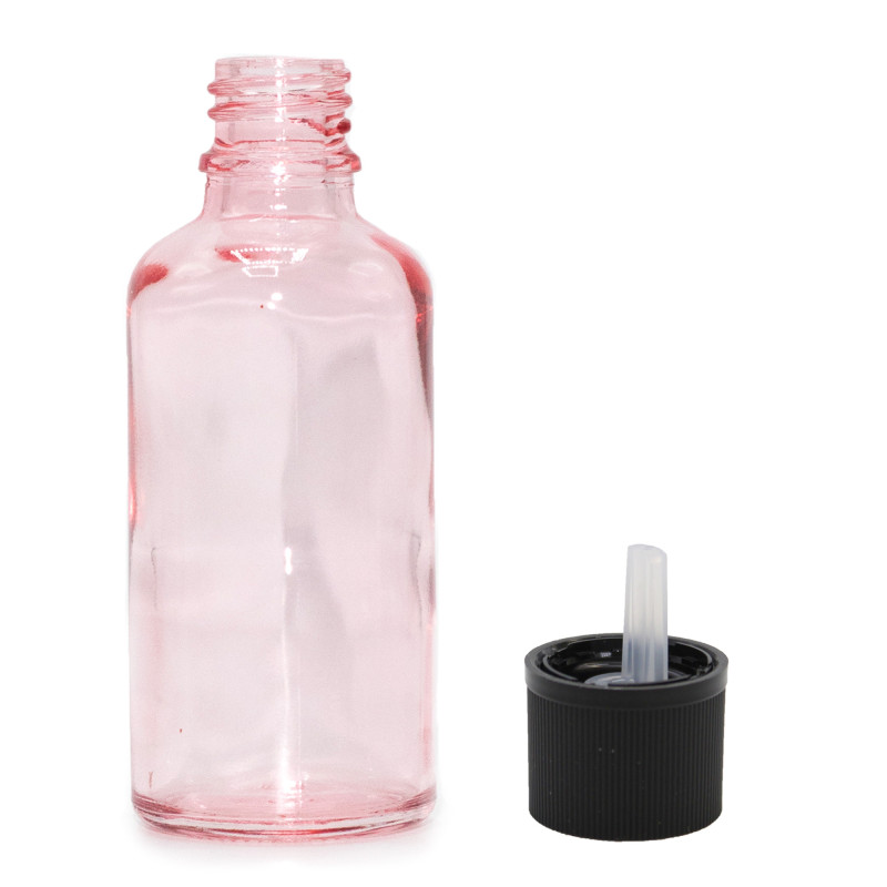 168x 100ml Ružová Sklenená Fľaška s Uzáverom s Detskou Poistkou