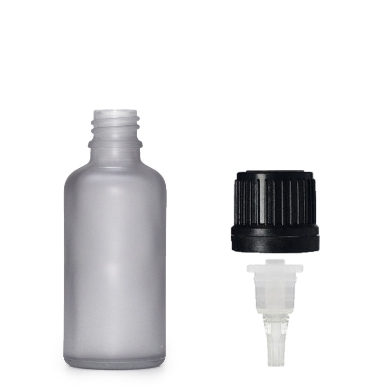 160x 10ml Fľaška z Matného Šedého Skla s Kvapkacím Uzáverom