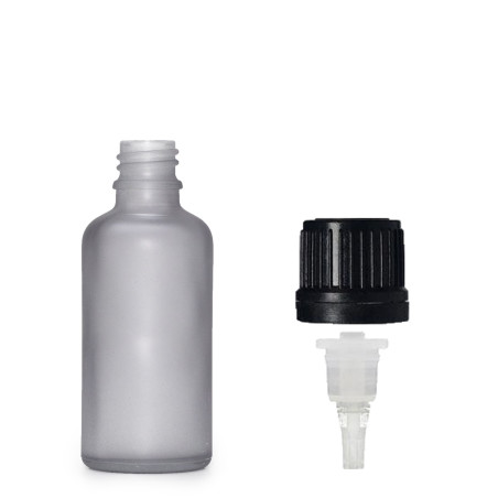 160x 10ml Fľaška z Matného Šedého Skla s Kvapkacím Uzáverom