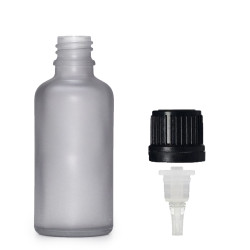 264x 50ml Fľaška z Matného Šedého Skla s Kvapkacím Uzáverom