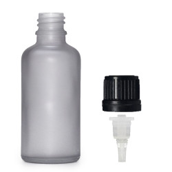168x 100ml Fľaška z Matného Šedého Skla s Kvapkacím Uzáverom