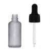 160x 10ml Fľaška z Matného Šedého Skla s Čiernou Pipetou