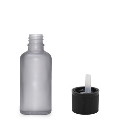 160x 10ml Fľaška z Matného Šedého Skla s Uzáverom s Detskou Poistkou