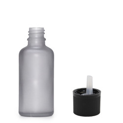 330x 30ml Fľaška z Matného Šedého Skla s Uzáverom s Detskou Poistkou