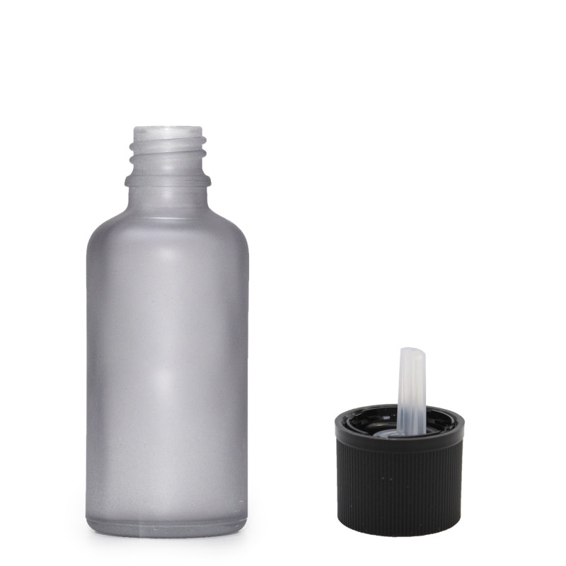 330x 30ml Fľaška z Matného Šedého Skla s Uzáverom s Detskou Poistkou