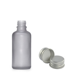 160x 10ml Fľaška z Matného Šedého Skla s Hliníkovým Uzáverom