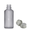 264x 50ml Fľaška z Matného Šedého Skla s Hliníkovým Uzáverom