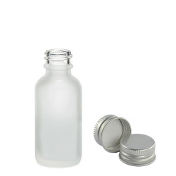 160x 10ml Fľaška z Matného Bieleho Skla s Hliníkovým Uzáverom