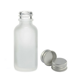 264x 50ml Fľaška z Matného Bieleho Skla s Hliníkovým Uzáverom