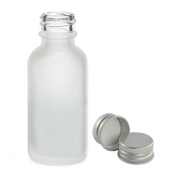 168x 100ml Fľaška z Matného Bieleho Skla s Hliníkovým Uzáverom