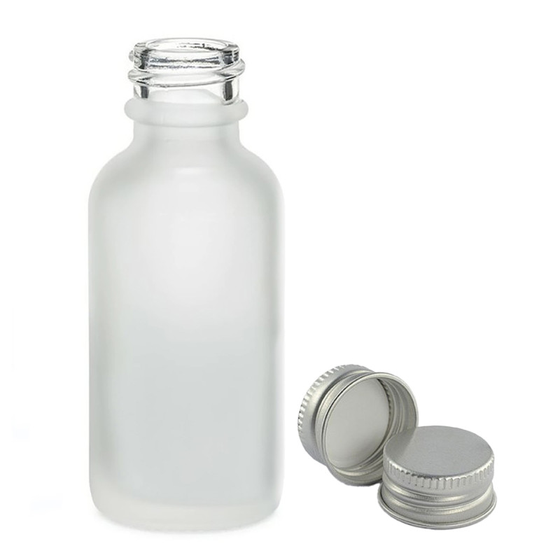 168x 100ml Fľaška z Matného Bieleho Skla s Hliníkovým Uzáverom