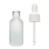 384x 30ml Fľaška z Matného Bieleho Skla s Bielou Pipetou