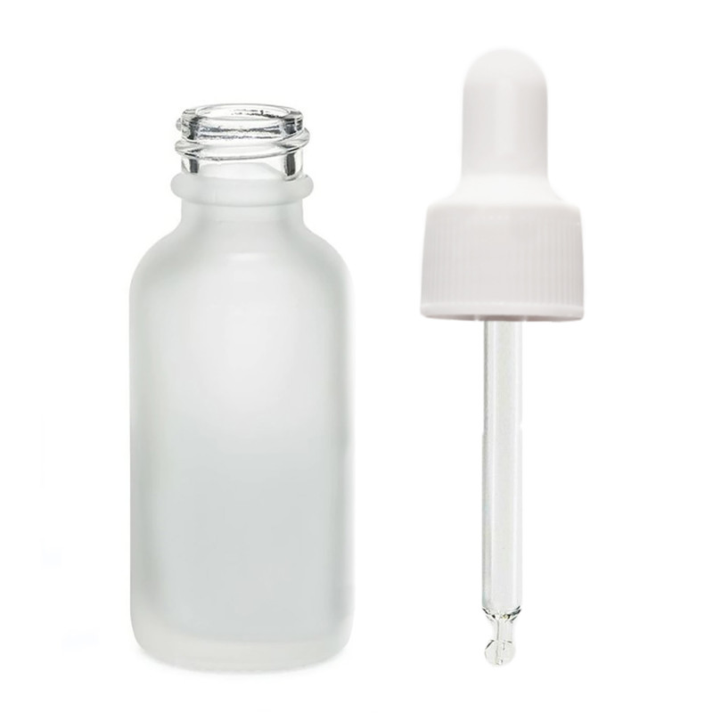 264x 50ml Fľaška z Matného Bieleho Skla s Bielou Pipetou