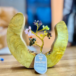 Stromček Šťastia na Mangovom Dreve - Otvorený Prsteň - Sedem Čakier - 