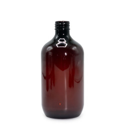 10x 500ml Jantárová Plastová Fľaša Boston - Bez Uzáveru