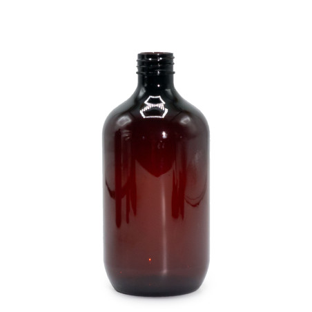 10x 500ml Jantárová Plastová Fľaša Boston - Bez Uzáveru