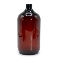 10x 1000 ml Jantárová Plastová Fľaša Boston - Bez Uzáveru