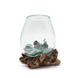 Roztavené Sklo na Dreve z Drevokaznej Huby - Veľké