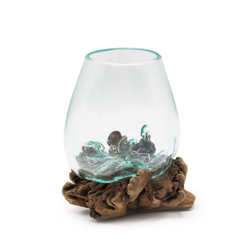 Roztavené Sklo na Dreve z Drevokaznej Huby - Veľké