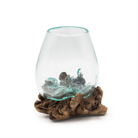 Roztavené Sklo na Dreve z Drevokaznej Huby - Veľké