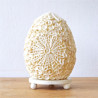 Boho Morská Mušľová Lampa - Vzorovaná Oválna - 15cm
