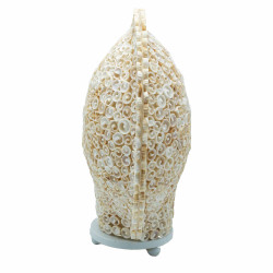 Boho Morská Mušľová Lampa - Veľká Vzorovaná Okrúhla - 30 cm