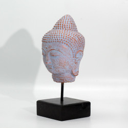 Tichá Hlava Budhu na Stojane - Modrá Meď