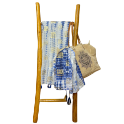 Nomád Sari - Pario - Modrý Tie Dye & Potlač