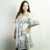 Nomád Sari - Kaftan - Zlatý a Modrý Grécky Motív - Ručne Maľovaný