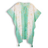 Nomád Sari - Kaftan - Biely & Tyrkysový - Design Zlaté Ryby