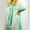 Nomád Sari - Kaftan - Biely & Tyrkysový - Design Zlaté Ryby
