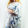 Nomád Sari - Kaftan - Biely, Modrý a Zlatý - Dizajn Zlého Oka
