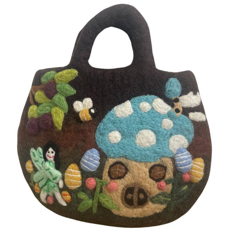Plstená Taška Rozprávková Záhrada - 35x27cm