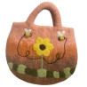 Plstená Taška so Slnečnicami a Včielkami - 35x27cm