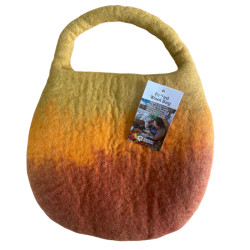 Plstené Taška s Včelou - Rukoväť s Magnetom - Oranžová