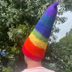 Plstený Klobúk Saunového Čarodejníka - Dúhový