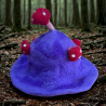 Plstený Hríbový Klobúk - Purpurový
