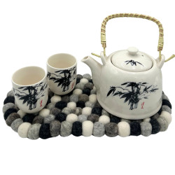 Oválne Podložky pod Poháre z Plstených Guľôčok - 38x18cm Viacfarebné S