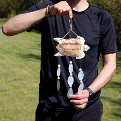 Rezba Korytnačky Biela Vymývaná Kvapka Mušle