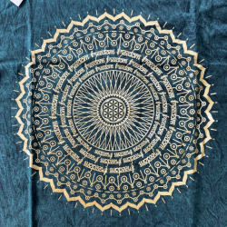 Stone Wash Tričko (S) - Mandala - Zelené