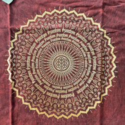 Stone Wash Tričko (L) - Mandala - Gaštanovo Hnedé