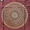 Stone Wash Tričko (L) - Mandala - Gaštanovo Hnedé