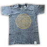 Stone Wash Tričko (XL) - Mandala - Tmavo Šedé