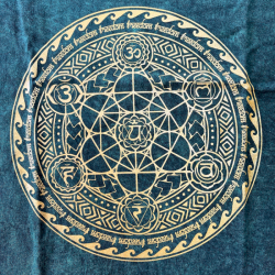 Stone Wash Tričko (XL) - Čakra - Zelené