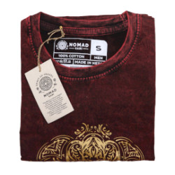 Stone Wash Tričko (M) - Hamsa - Gaštanovo Hnedé