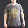 Stone Wash Tričko (M) - Hamsa - Tmavo Šedé