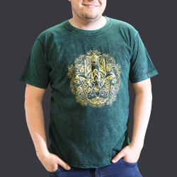 Stone Wash Tričko (XL) - Hamsa - Zelené
