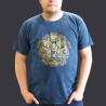 Stone Wash Tričko (XL) - Hamsa - Modré
