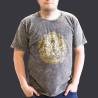 Stone Wash Tričko (XL) - Hamsa - Tmavo Šedé